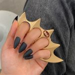 Gothic Bat Fighter Knuckle Duster Ring - 图片 2