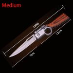 AK47-Themed Folding Knife with Elegant Wood Grain Handle - 图片 6