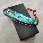 Rainbow Shell Damascus Folding Knife Outdoor Camping Tool - 图片 3