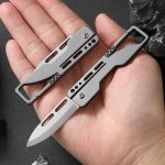 Titanium EDC Mini Pocket Knife Keychain Folding Blade Portable Opener Utility Tool - 图片 2
