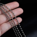 Titanium Lightweight Bead Chain Pendant Necklace Rustproof - 图片 3