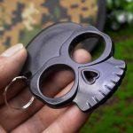 Zinc Alloy Big Eye Ghost Two-Finger Defense Ring - 图片 4