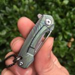 Titan Damascus Mini-Blade Knife EDC Quick-Deploy Keychain - 图片 7