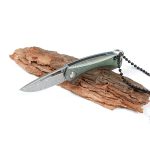 Titan Damascus Mini-Blade Knife EDC Quick-Deploy Keychain - 图片 5