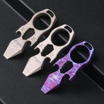 Titanium MultiTool Keychain Hex Wrench Bottle Opener