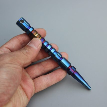 TC4 Titanium Tactical Pen EDC Tool with Key Stick and Window Breaking Feature