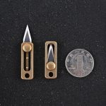 Titan Slide EDC: Mini Brass Utility Knife - 图片 25