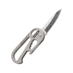 Titanium Damascus Mini Knife Portable Keychain EDC Box Cutter - 图片 5