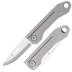 Portable Black Blade Folding Knife Compact Fruit Peeler Utility Tool - 图片 6