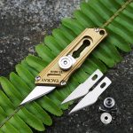 Mini Brass & Titanium Utility Blade Knife - 图片 16