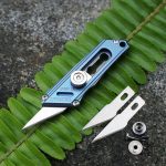Mini Brass & Titanium Utility Blade Knife - 图片 3