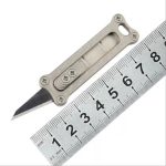 Titanium Mini Utility Knife EDC Tool with Brass Keychain - 图片 9