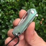 Titan Damascus Mini-Blade Knife EDC Quick-Deploy Keychain - 图片 2