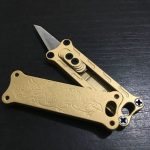 Titanium Mini Utility Knife EDC Tool with Brass Keychain - 图片 6