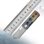 Mini 815 Titanium Folding Knife EDC Tactical Self Defense Outdoor Keychain Cutter - 图片 2