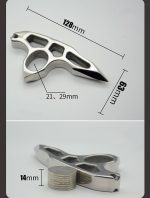 Single Finger Knuckle Duster in Solid Steel for Self Defense and Outdoor Use - 图片 11
