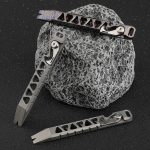 TC4 Titanium Alloy Multi-tool Crowbar Outdoor Survival Self-defense Pry Bar - 图片 3
