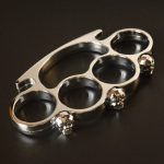 Skull Guard Metal Brass Knuckle Duster Four-Finger Sleeve - 图片 6