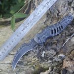 Solid Carved Foldable Blade Outdoor Tactical Pocket Knife - 图片 2