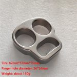 Solid Steel Stone Wash Knuckle Duster Self-Defense Tool - 图片 4