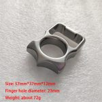 Solid Steel Stone Wash Knuckle Duster Self-Defense Tool - 图片 10