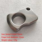 Solid Steel Stone Wash Knuckle Duster Self-Defense Tool - 图片 13