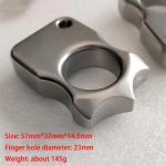 Solid Steel Stone Wash Knuckle Duster Self-Defense Tool - 图片 14