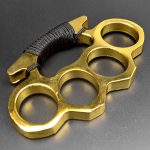 Thickened Metal Brass Knuckles Duster Four Finger Defender - 图片 8