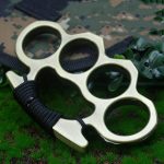 Thickened Metal Brass Knuckles Duster Four Finger Defender - 图片 23