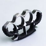 Thickened Widened Rope-Brass Knuckle Duster Four Finger Buckle Defence Tool - 图片 9