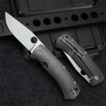 Titanium Alloy Handle Outdoor Knife with D2 Steel Blade for Camping
