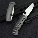 Titanium Alloy Grip D2 Steel Blade Outdoor Camping Knife - 图片 3
