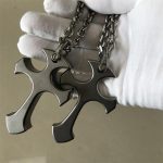 Titanium Alloy Cross Finger Tiger Men's Necklace Pendant EDC - 图片 17