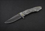 Wolf Pattern Handle Folding Knife Outdoor Camping Hunting Pocket EDC Tool - 图片 2