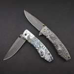 Wolf Pattern Handle Folding Knife Outdoor Camping Hunting Pocket EDC Tool - 图片 4