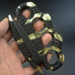 Sleek Solid Brass Knuckle Duster for Self Defense and EDC Use