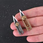Titan Slide EDC Compact Brass Utility Knife for Everyday Use