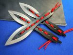 Outdoor Survival Knife with Red Silk Ribbon EDC Defense Tool - 图片 3