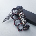 3D Printed Folding Knife and Knuckle Duster Outdoor Survival Tool - 图片 2
