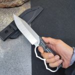 Dual Heart Survival Knuckle Duster Knife Outdoor Blade with Sheath - 图片 4