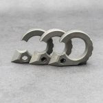 Stone Washed Titanium Knuckle Duster EDC Finger Tool - 图片 4
