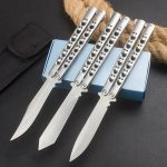 BM42 BM43 BM47 Sanding-finish Portable Balisong Knive - 图片 2