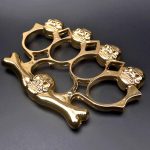 Skull Style Brass Knuckle Duster Heavy Duty Metal Defender Tool - 图片 6