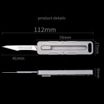 Dual-Purpose Titanium Utility and Paper Cutting Knife