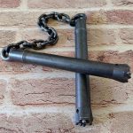 Handmade Tungsten Steel Nunchucks with Heavy Stick for Self-Defense and Window Breaking - 图片 3