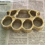 Mirror Polished Large Hole Brass Knuckle Duster with Bottle Opener