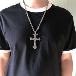 Men's Titanium Alloy Cross Finger Tiger Pendant Necklace for Tactical EDC - 图片 12