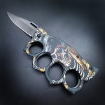 3D Ghost Head Knuckle Duster Folding Knife - 图片 4