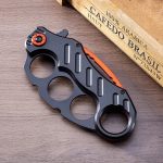Strong Steel Folding Knife with Knuckle Duster for Secure Grip - 图片 4