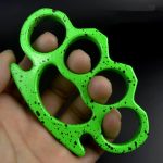 SurviveEdge Metal Brass Knuckles Duster with Window Breaking Ability for Safety